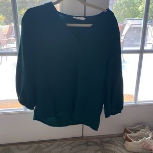 Francesca’s hunter green top!